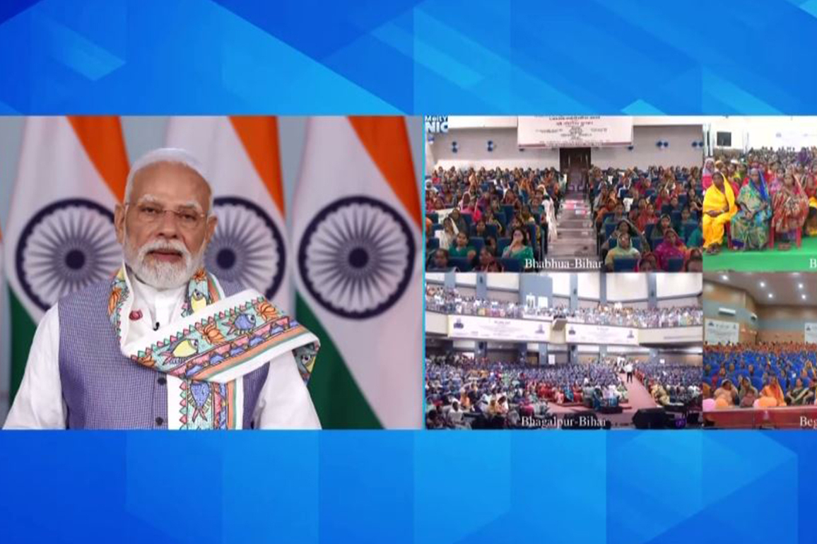 "Working for women's seva, samriddi, swabhiman": PM Modi at launch of Mukhyamantri Mahila Rojgar Yojana