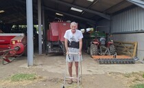 Farmer determined to get back to work after being crushed by hay bales