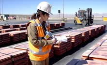 Copper cathodes await shipment from Codelco in Chile