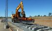 Rail construction work at Bravus' Carmichael coal project in Queensland. 