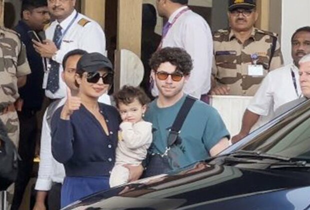 Priyanka Chopra, Nick Jonas with daughter Malti Marie return to Mumbai after Holi celebration