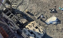 The impact zone from above