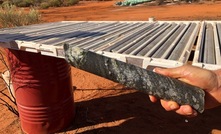  Inspecting core at Apollo's Lake Rebecca project