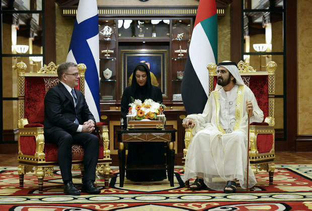 Mohammed bin Rashid meets with the Prime Minister of Finland