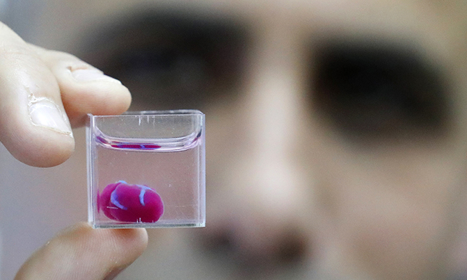 'First' 3D print of heart with human tissue, vessels unveiled 'First' 3D print of heart with human tissue, vessels unveiled