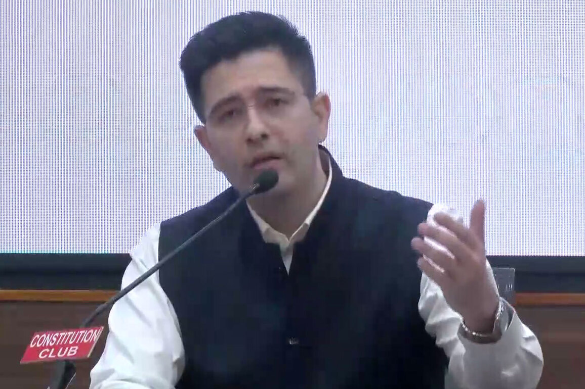 AAP splits in Rajya Sabha; Raghav Chadha, Ashok Mittal and Sandeep Pathak among "two-thirds MPs to merge with BJP"