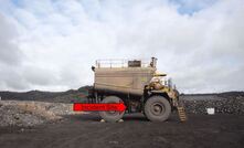 The water cart at the mine site.