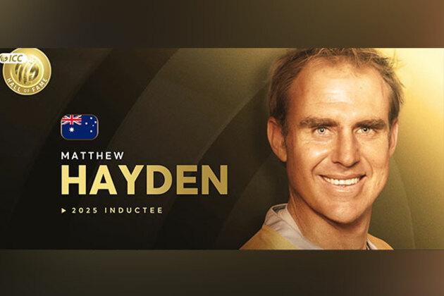 Australia's batting legend Matthew Hayden inducted into ICC Hall of Fame