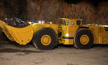 The Cat R2900 underground loader carrying a load