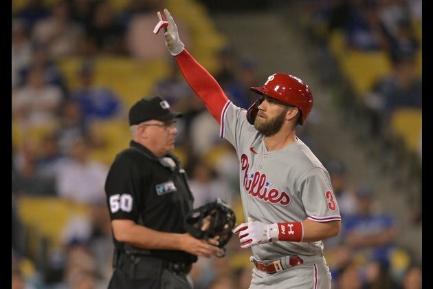 Bryce Harper (elbow) back in Phillies' lineup vs. Dodgers