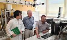  (Left to Right): Dr Kevin Li, Senior Lecturer Department of Chemical Engineering, Professor Robin Batterham, Melbourne School of Engineering and Dr Ali Zavabeti, Department of Chemical Engineering