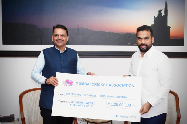 Mumbai Cricket Association donates Rs 1.25 crore to Chief Minister's Relief Fund to support farmers