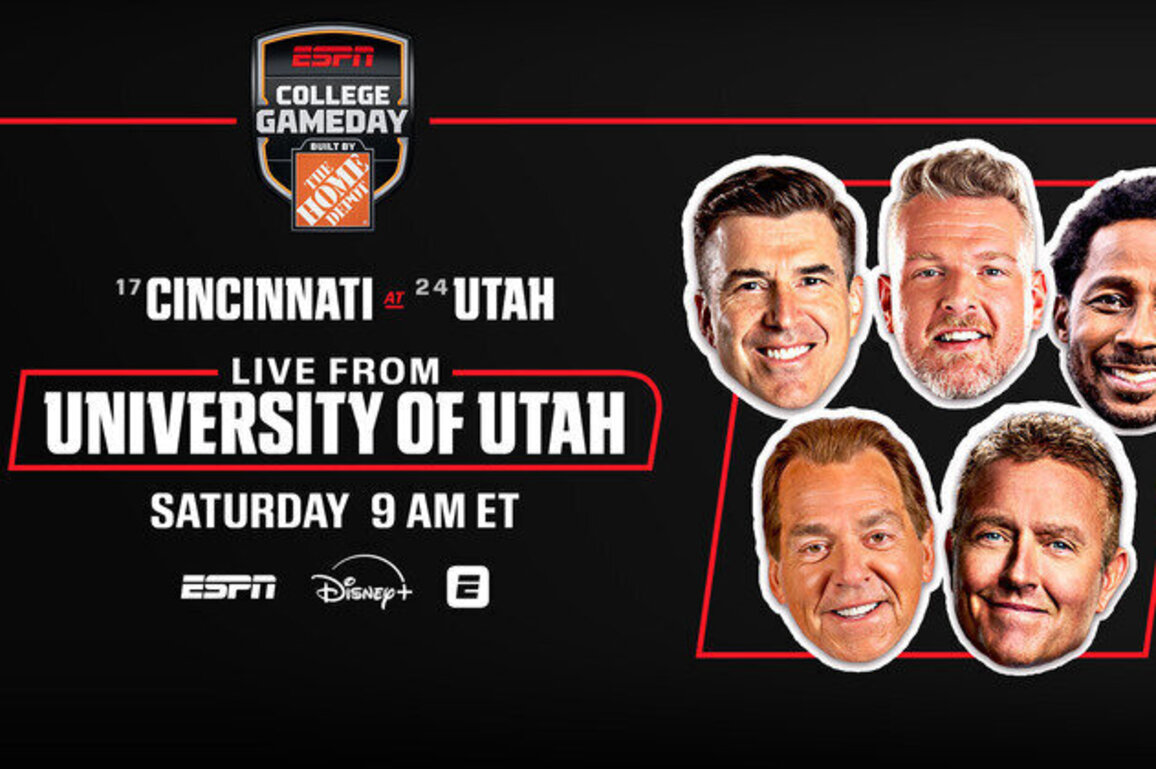 ESPN's College GameDay Built by The Home Depot Returns to Salt Lake City Ahead of Big 12 Showdown Between No. 17 Cincinnati and No. 24 Utah