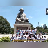 Karnataka BJP leaders protest Bengaluru stampede at Vidhana Soudha