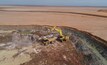 Mining of the stage one Baloo pit at Higginsville in Western Australia