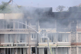 Maharashtra: Fire breaks out at Juhu residential building, dousing ops underway