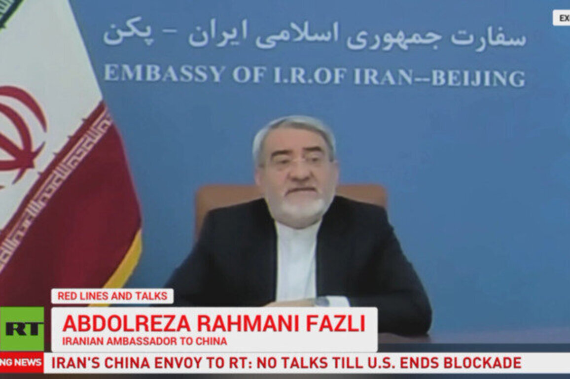 Iran will not budge on talks during US blockade  envoy in China