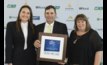 Kelly Lodge-Calvert, Decipher, with Andrew and Kerrie Martin, winners of the 2019 Award for Excellence in Diversification.