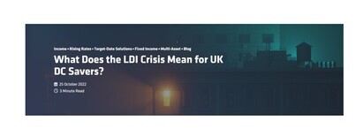 What Does the LDI Crisis Mean for UK DC Savers?