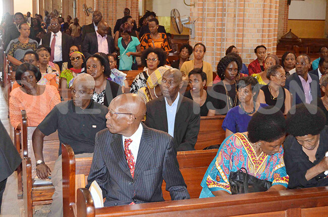   crosssection of mourners during the requiem mass 