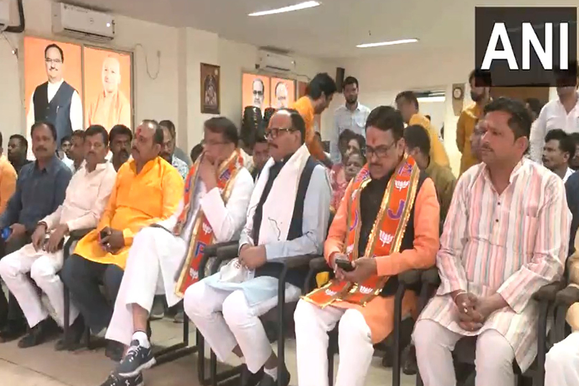 Uttar Pradesh Dy CM Brajesh Pathak, Delhi CM Rekha Gupta, other BJP leaders listen to PM Modi's 120th 'Mann Ki Baat'