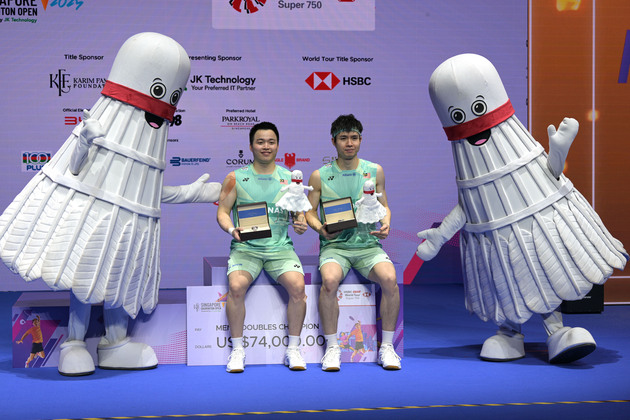 (SP)SINGAPORE-BADMINTON-SINGAPORE OPEN-MEN'S DOUBLES