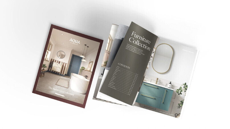 Frontline Bathrooms unveils refreshed Aqua brand with launch of new brochure - redefining exclusivity for the trade