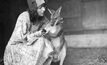 A woman plays with a young kangaroo at Luna Park Zoo. Photo:Security Pacific National Bank Collection/LA Public Library