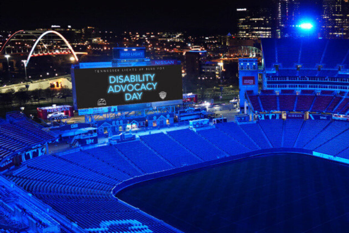 TN lights up 'coalition blue' to celebrate Disability Advocacy Day  