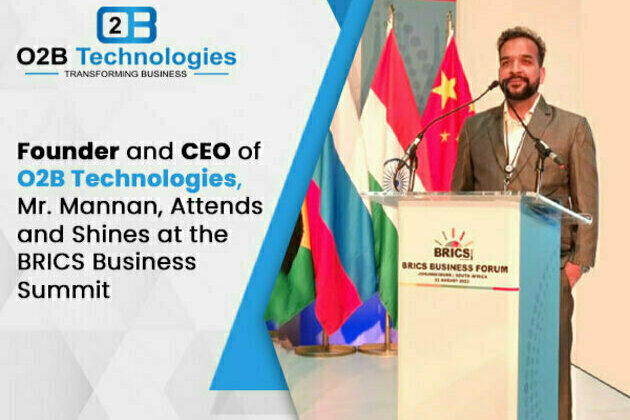 Founder and CEO of O2B Technologies, Mannan, Attends and Shines at the BRICS Business Summit