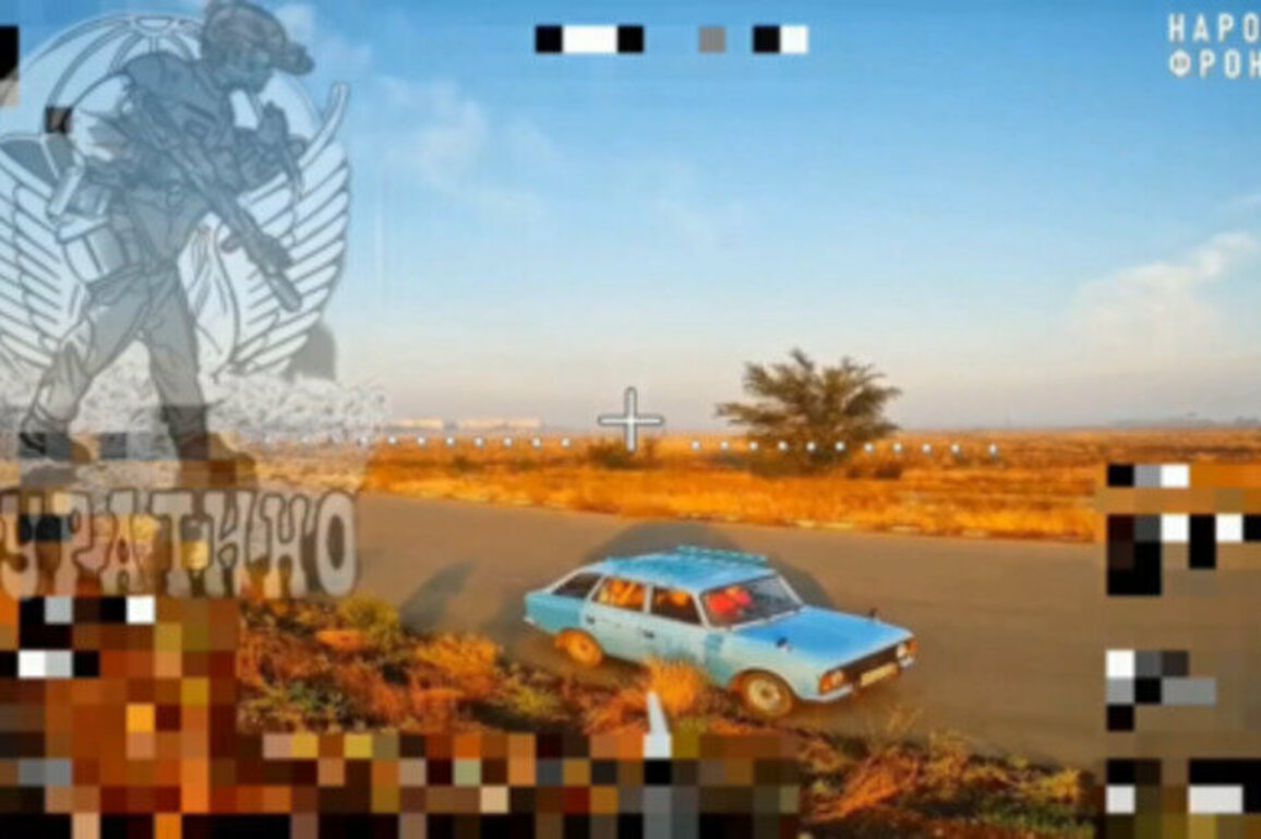 Russian drone operators avoid civilian cars (VIDEO)