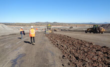 Jordan Handel and William O'Leary from Proof Engineers overseeing the haul-road development programme on-site.