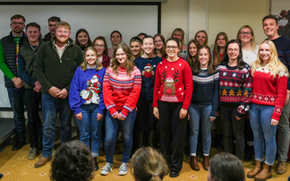 Devon Young ' Club sets up festive choir and sings for 'An audience with Kaleb Cooper'