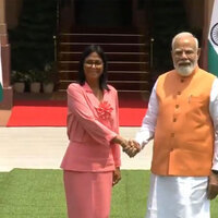 Prime Minister Narendra Modi meets Venezuela's Acting President Delcy Rodriguez