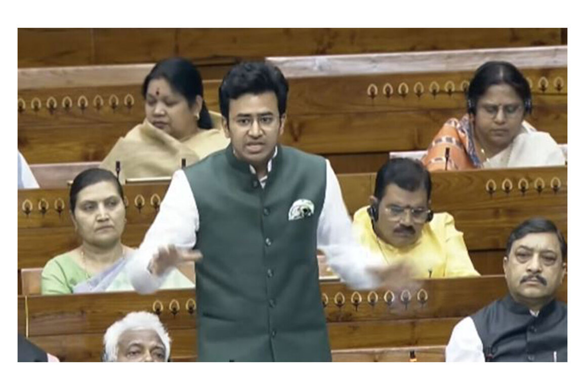 "Tears they are shedding are crocodile tears": BJP's Tejasvi Surya targets DMK over delimitation bill