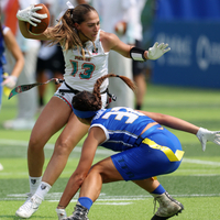 (SP)CHINA-CHENGDU-THE WORLD GAMES 2025-FLAG FOOTBALL-WOMEN'S PRELIMINARY ROUND-MEX VS ITA (CN)