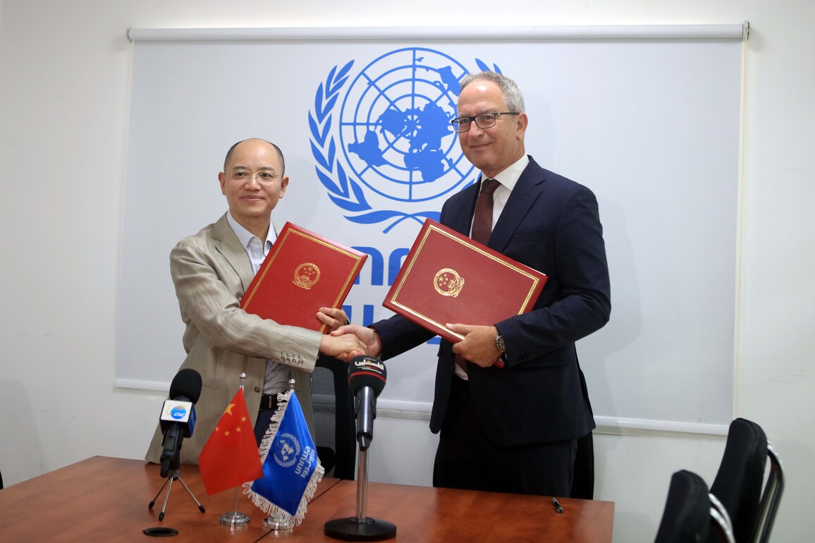 JORDAN-AMMAN-UNRWA-CHINA-DONATION-AGREEMENT-SIGNING