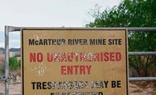  McArthur River mine welcome sign