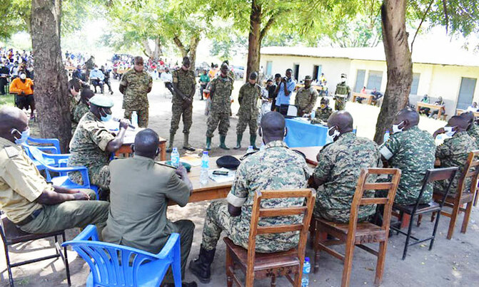 Four UPDF officers charged with murder of Benon Nsimenta Four UPDF officers charged with murder of Benon Nsimenta
