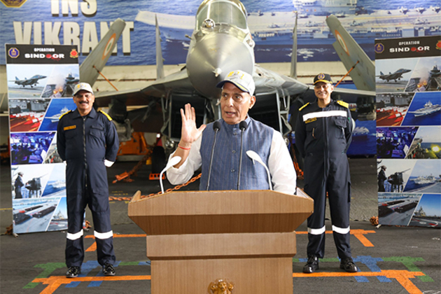 "India will not hesitate to use every method to root out terrorism," says Rajnath Singh