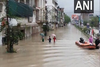 Imphal witnesses flood-like situation after incessant rainfall, waterlogging in several areas