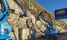 Specialist teams from CAN carrying out stabilisation work on the white cliffs behind the Port of Dover Credit: RSK Group