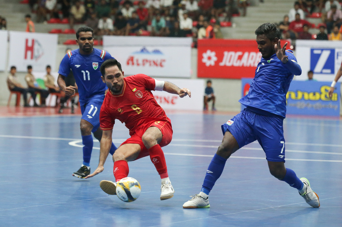 (SP)MYANMAR-YANGON-FUTSAL-AFC ASIAN CUP-QUALIFIERS-MYANMAR VS MALDIVES