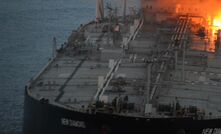 Oil supertanker offshore Sri Lanka towed away but still on fire