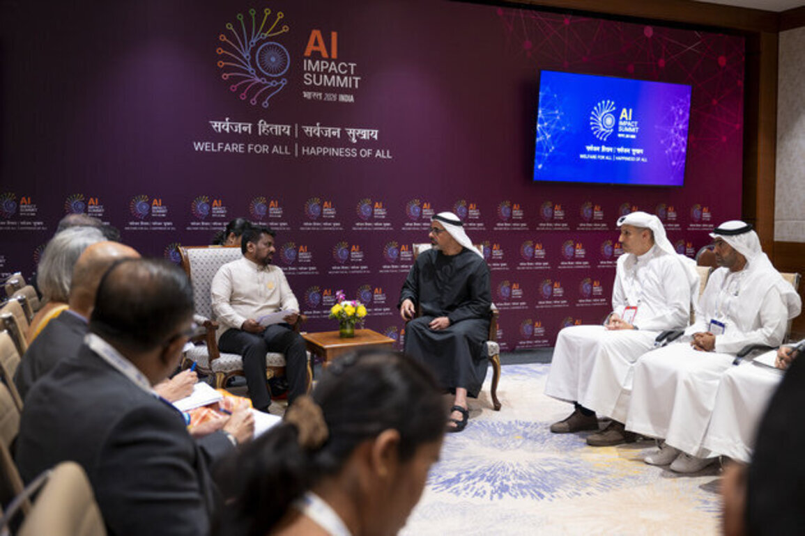 Crown Prince of Abu Dhabi meets President of Sri Lanka on sidelines of AI Impact Summit