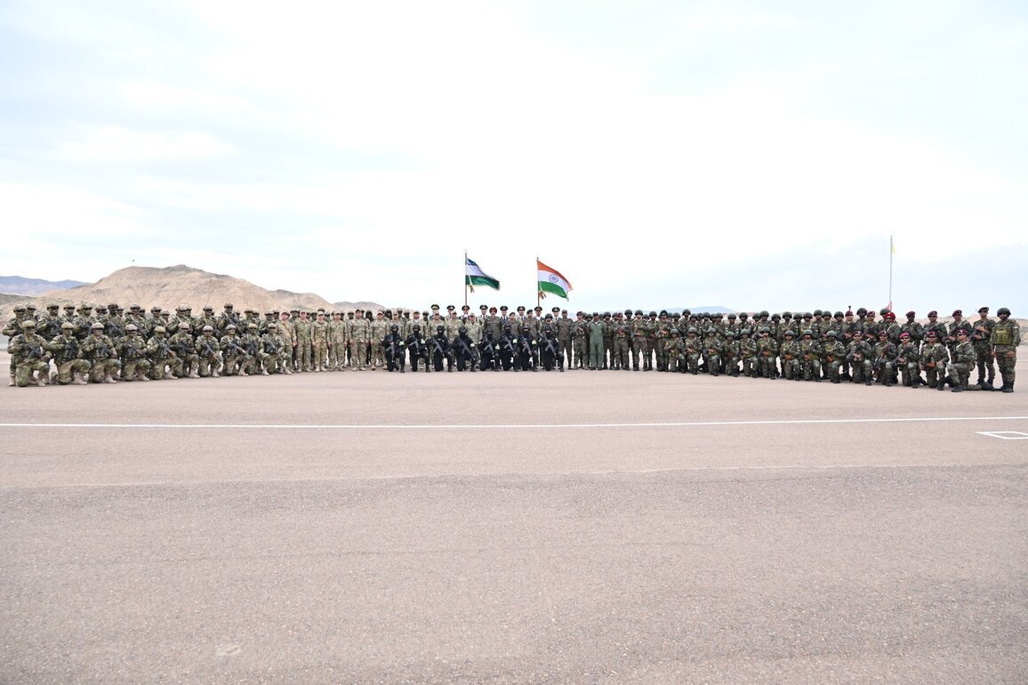 7th edition of India-Uzbekistan Joint Military Exercise culminates in Namangan