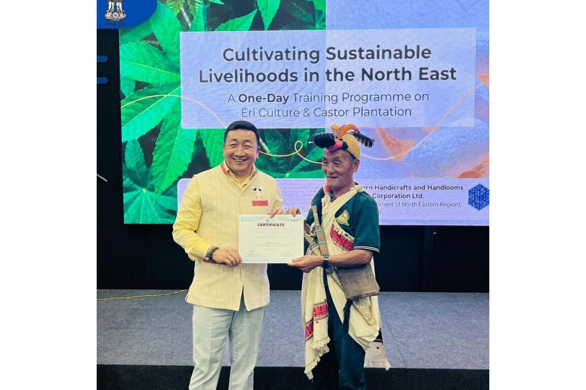 NEHHDC conducts one-day training programme on Sustainable Livelihood through Eri Culture & Castor Plantation