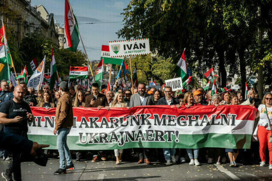 We dont want to die for Ukraine  Budapest peace marchers 