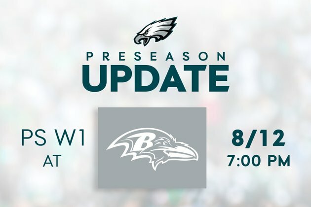 Update: Eagles-Ravens preseason opener moved to August 12