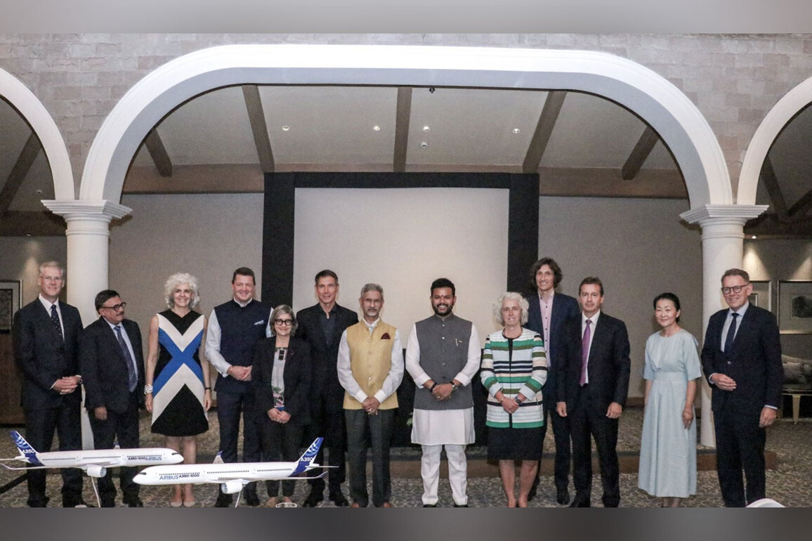 EAM Jaishankar, Aviation Minister Kinjarapu join Airbus-IndiGo reception in Delhi